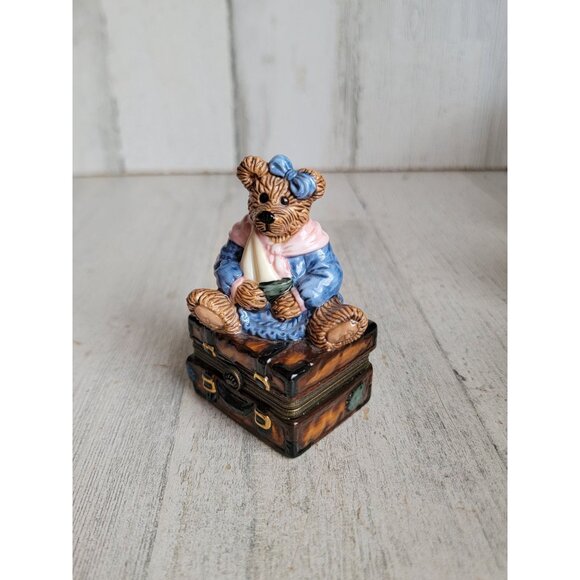 Boyds bears bearwear vintage trinket box‎ momma bear babe figure - Picture 2 of 7